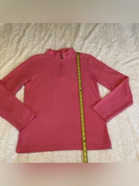 Crown & Ivy Kids Pink Quarter-zip Long Sleeve Pullover SweaterStyle Shirt Kids L